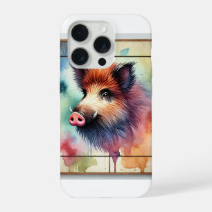 Wild Boar Serenity 041124AREF142 - Watercolor iPhone 15 Pro Case
