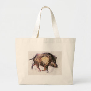 Wild Boar Trotting 1999 Large Tote Bag
