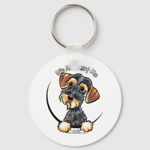 Wild Boar Wirehaired Dachshund Its All About Me Key Ring