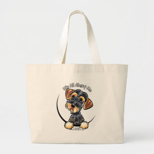 Wild Boar Wirehaired Dachshund Its All About Me Large Tote Bag