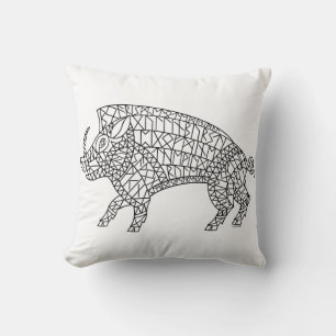 Wild Boar with Runes Cushion