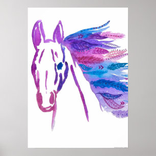 Wild Bohemian Horse Poster By Megaflora