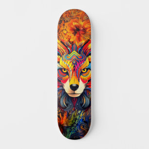 Wild Boho Fox Abstract Art Skateboard Deck