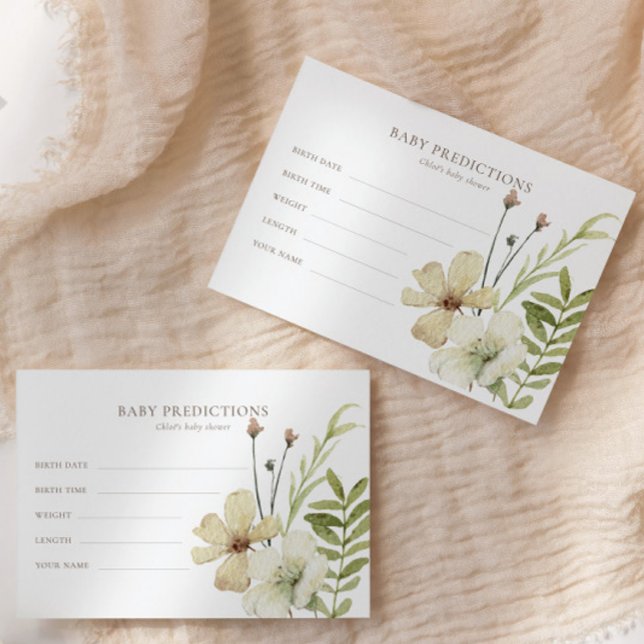 Wild Botanical Baby Shower Baby Guesses Game (Creator Uploaded)