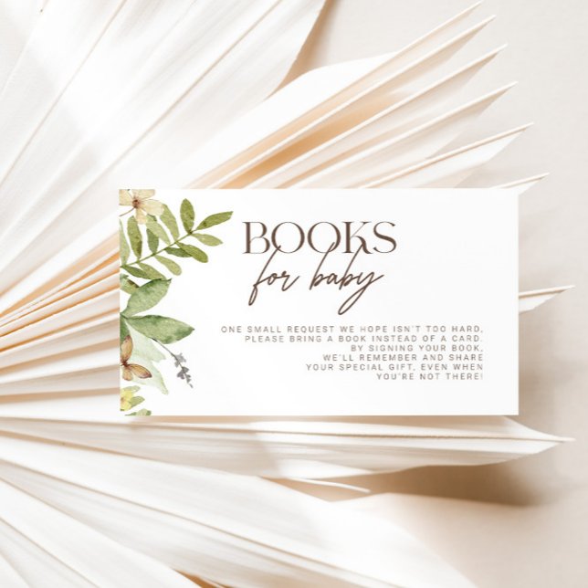 Wild Botanical Rustic Books for Baby Enclosure Card (Creator Uploaded)
