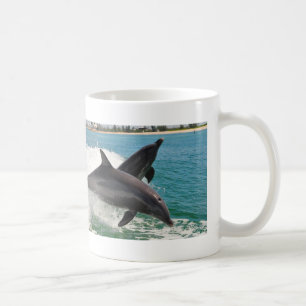 Wild Bottlenose Dolphins Jumping Sanibel FL Mug