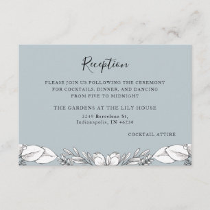 Wild Bouquet Reception Card Sky