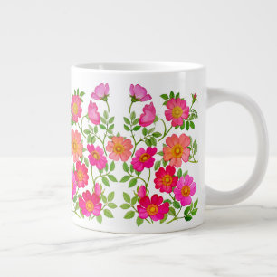 Wild Briar Rose Floral Jumbo Mug