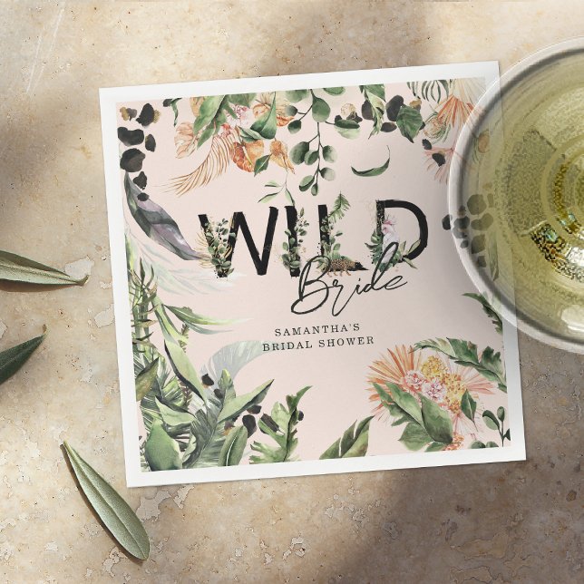 Wild Bride | Jungle Bridal Shower  Napkin (Creator Uploaded)