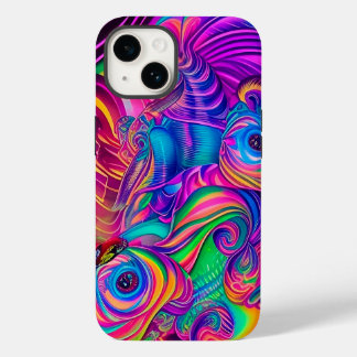 Wild bright funky trippy artsy fun cool creative Case-Mate iPhone 14 case