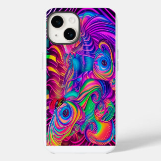 Wild bright funky trippy artsy fun cool creative iPhone 14 case