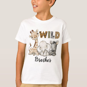 Wild Brother of the Birthday Boy Safari Birthday T-Shirt