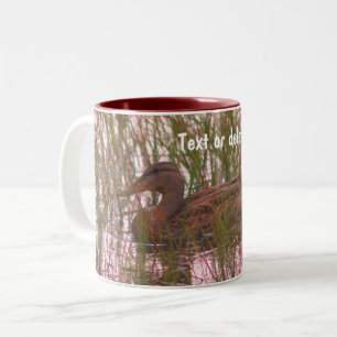 Wild Brown Duck Nature Personalised Two-Tone Coffee Mug
