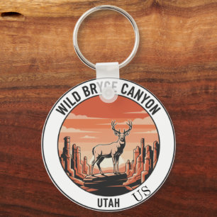 . Wild Bryce Canyon Utah Souvenir Keychain