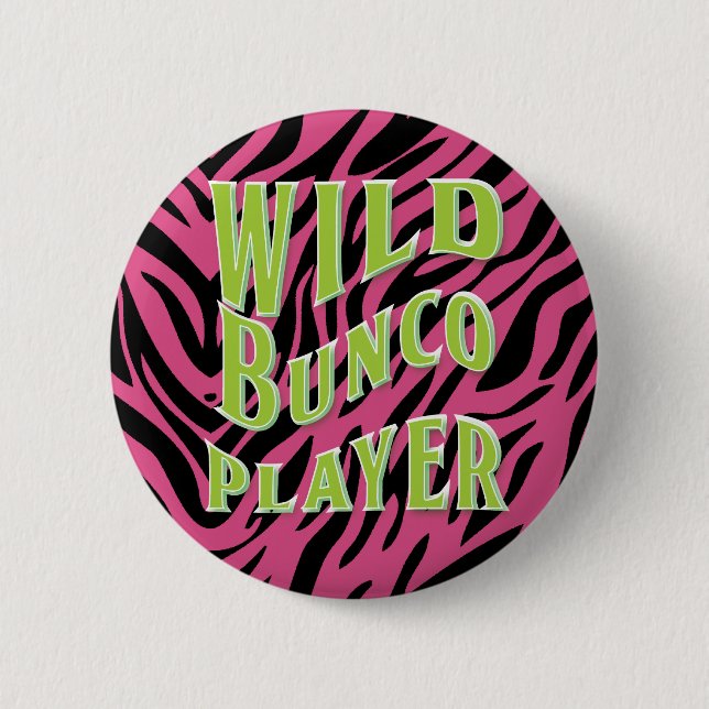 Wild Bunco Player Graphic Design 6 Cm Round Badge (Front)