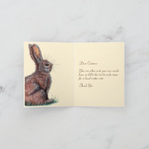 Wild Bunnies Personalised Note Card