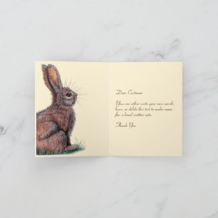 Wild Bunnies Personalised Note Card