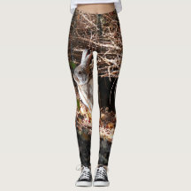 Wild bunny rabbit design leggings