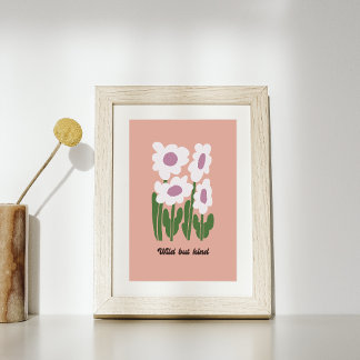 Wild But Kind Retro Daisy Wall Art