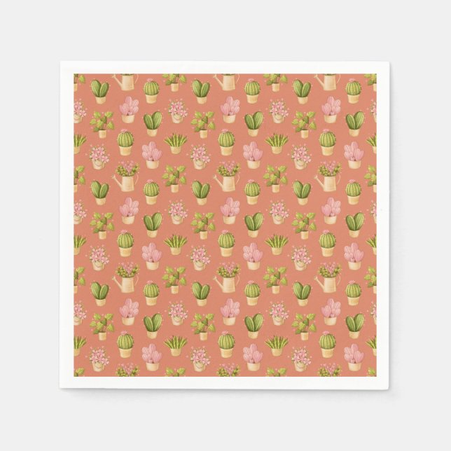 Wild Cactus Pattern Napkin (Front)