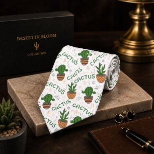 Wild Cactus Pattern Tie