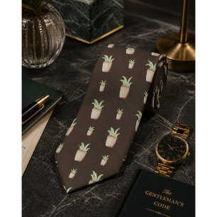 Wild Cactus Pattern Tie