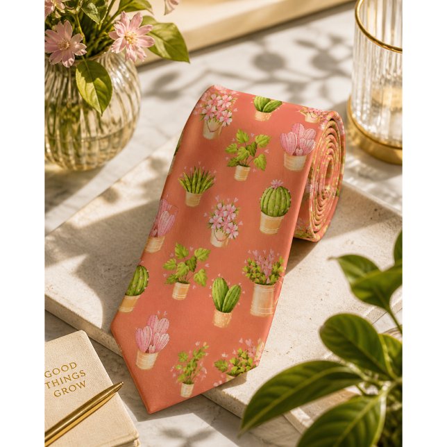 Wild Cactus Pattern Tie (Creator Uploaded)