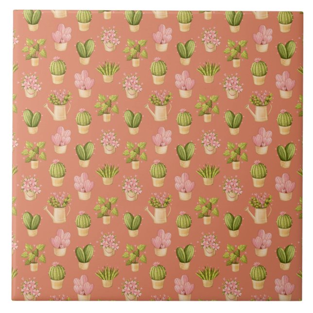 Wild Cactus Pattern Tile (Front)