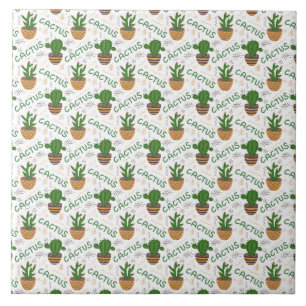 Wild Cactus Pattern Tile