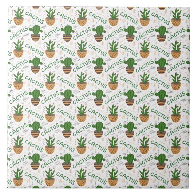 Wild Cactus Pattern Tile (Front)