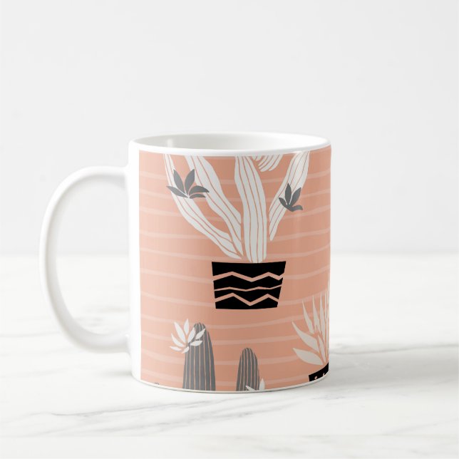 Wild Cactuses: Colourful Watercolor Pattern Coffee Mug (Left)