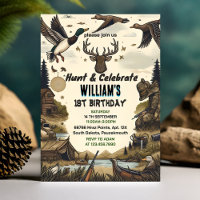Wild Camo Oh Deer Duck hunting 1st birthday