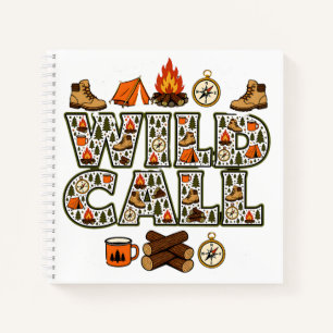 Wild Camp Camping Hiking Outdoor Adventure Notebook