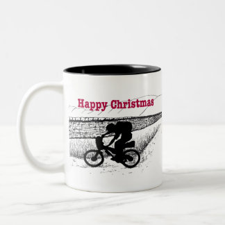 Wild camping with me Fat Bike out for a Bivvy Two-Tone Coffee Mug
