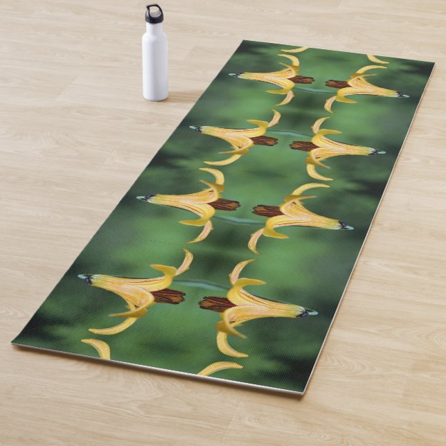 Wild Canada Lily And Insect Abstract  Yoga Mat (In Situ)
