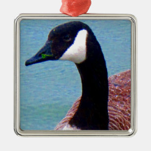 Wild Canadian Goose Metal Tree Decoration