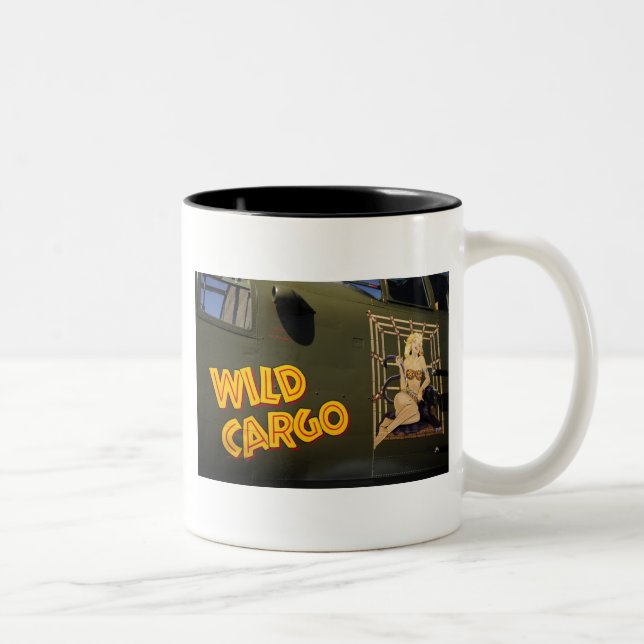 'Wild Cargo' Nose Art Two-Tone Coffee Mug (Right)