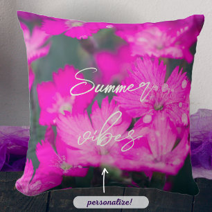 Wild carnations after rain cushion
