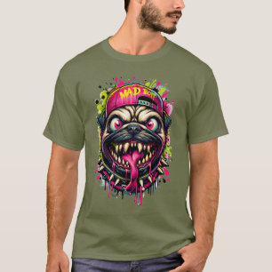 Wild Cartoon Pug T-Shirt