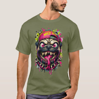 Wild Cartoon Pug T-Shirt