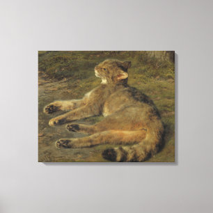 Wild Cat (by Rosa Bonheur) Canvas Print