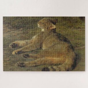 Wild Cat (by Rosa Bonheur) Jigsaw Puzzle