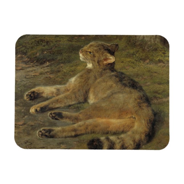 Wild Cat (by Rosa Bonheur) Magnet (Horizontal)