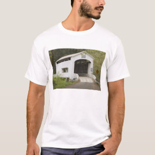 Wild Cat covered bridge, Lane County, Oregon T-Shirt