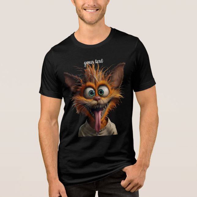 Wild Cat Grin T-Shirt” Tri-Blend Shirt (Front)