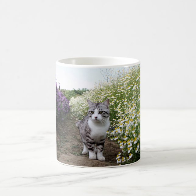 Wild Cat Nyankichi [Chamomile] Coffee Mug (Center)