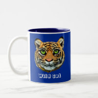 Wild Cat on Blue