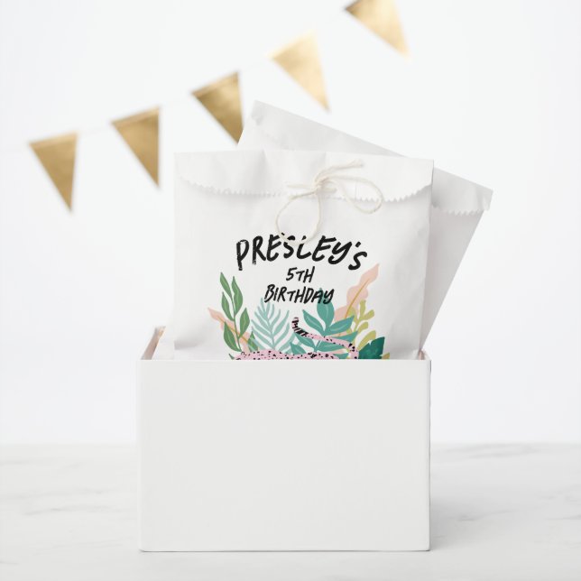 Wild Cat Party Animal Personalised Favour Bag (Party)