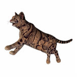 wild cat standing photo sculpture<br><div class="desc">A beautiful wild cat</div>
