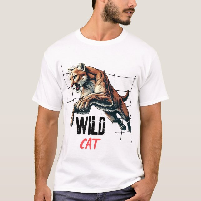 Wild Cat Tiger T-Shirt (Front)